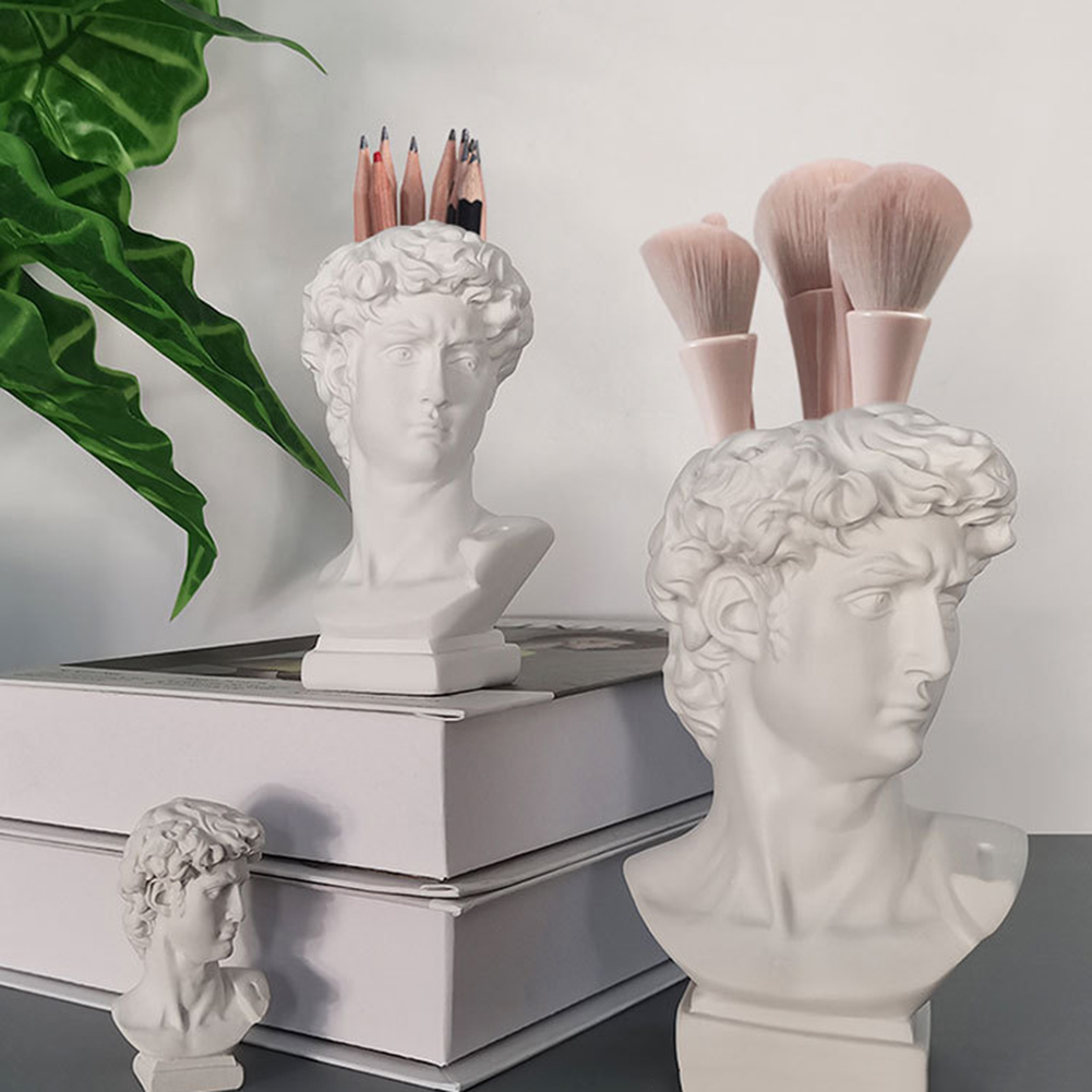 Florist Supply Vases - Kreativer Stifthalter Kunstvoller Blumentopf Make-up-Pinsel-Aufbewahrung Porträt-Menschenkopf