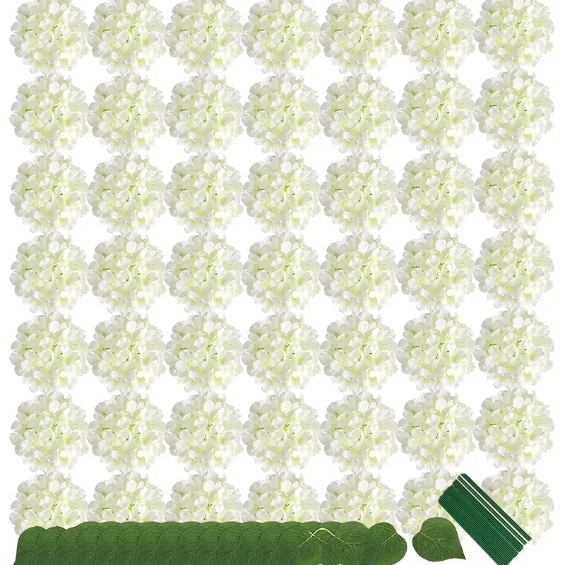 Florist Supply Bulk - 50 Stück künstliche Hortensien mit abnehmbaren
