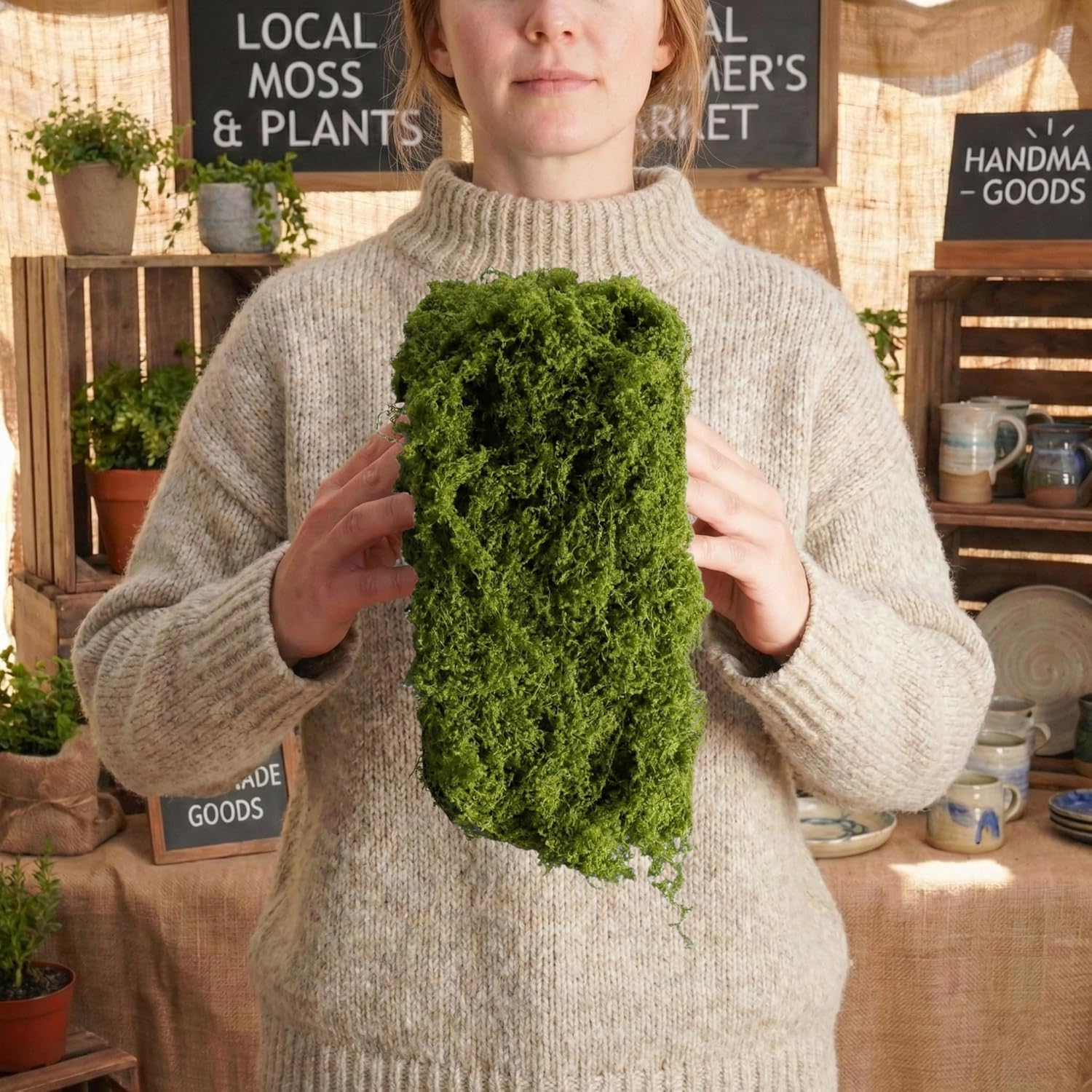 Künstlicher Moos-Tischläufer,  – Preserved Moss Sheet Bewertung und Preis
