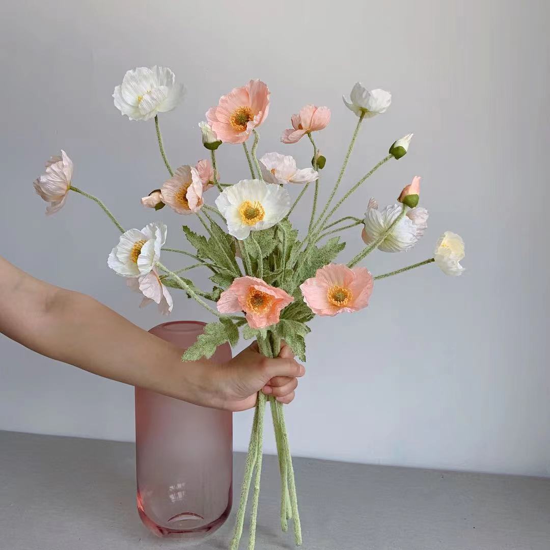 Gefälschte Mohn Seide Blumen l – Florist Supply Bulk Bewertung und Preis